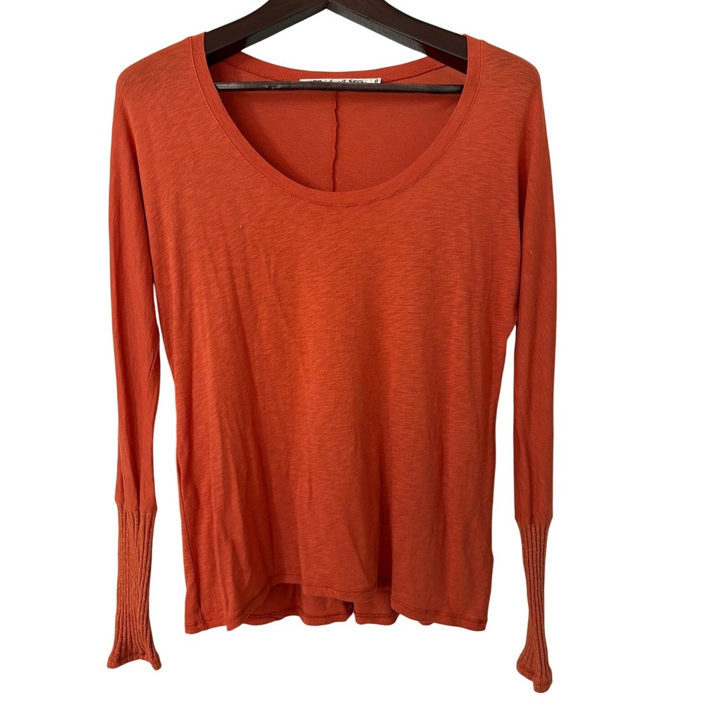 Michael Stars Burnt Orange Supima Micro Modal‎ Scoop Neck Top Large (one size)